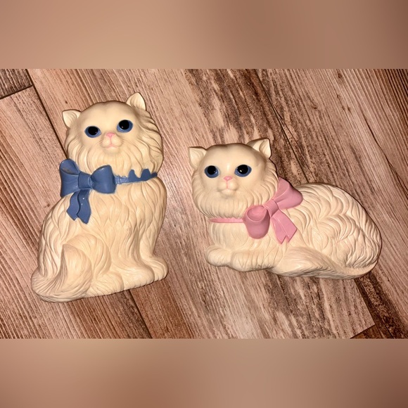 Vintage Home Interior White Cat Wall Decor - Picture 1 of 4